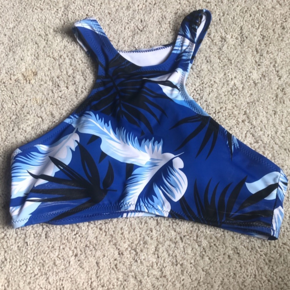 High neck swim top